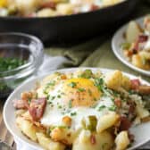 corned beef hash on a plate