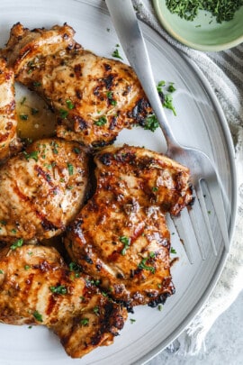 Grilled Chicken Thighs on a plate
