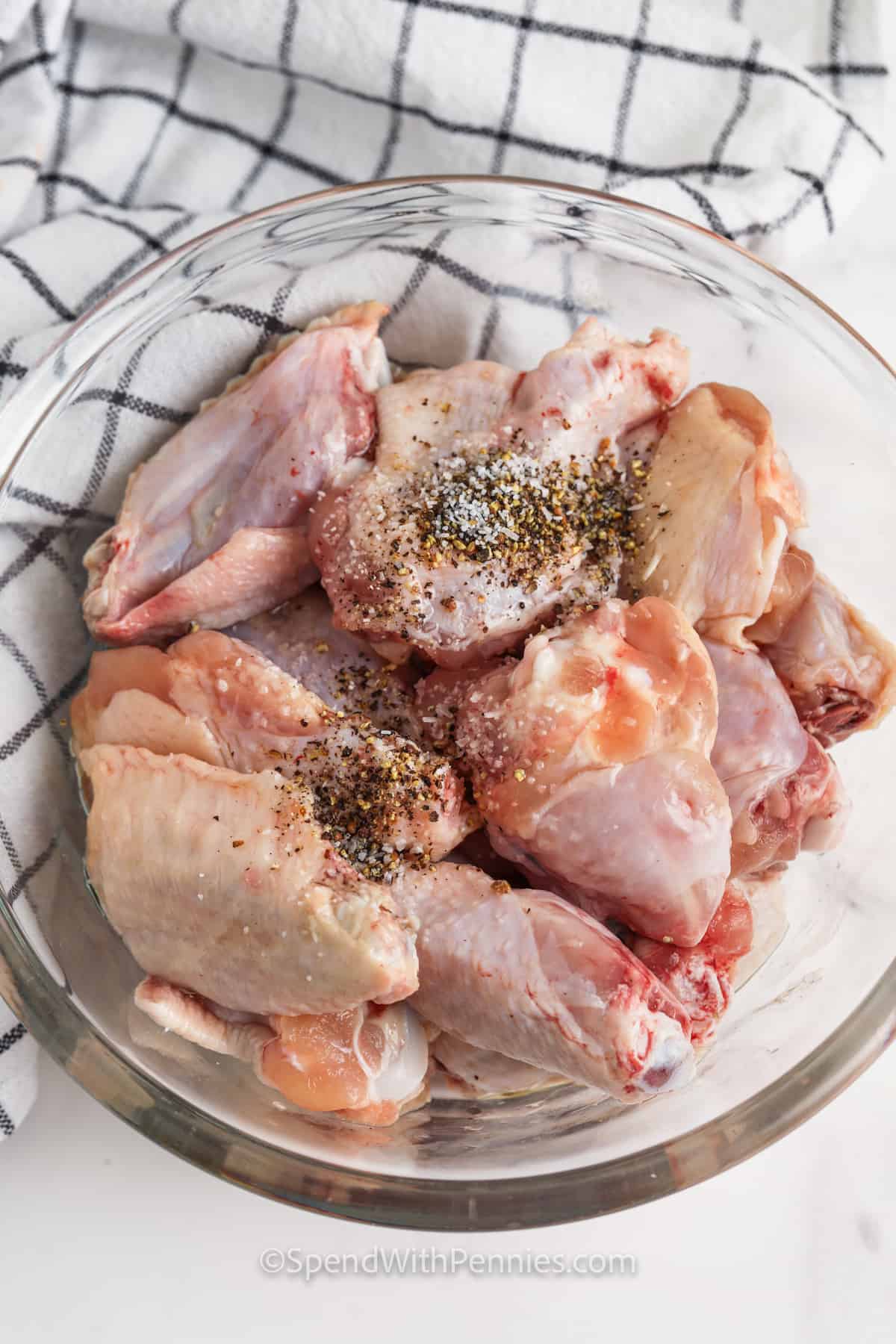 seasoning chicken to make Air Fryer Chicken Wings