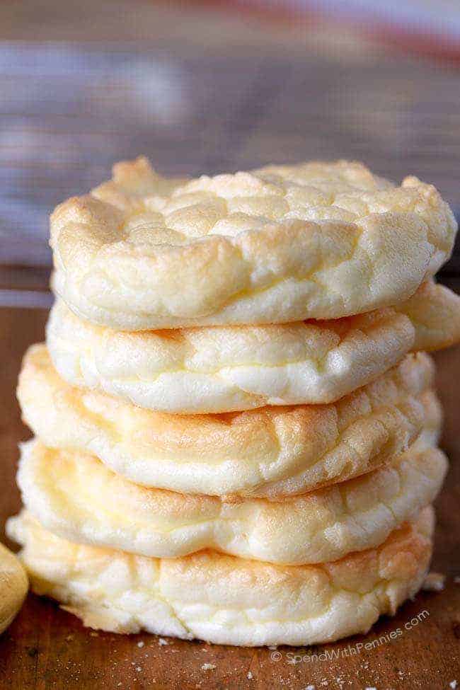Stack of Cloud Bread pieces
