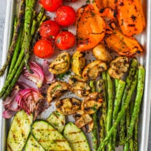 Grilled Vegetables cooked in a sheet pan